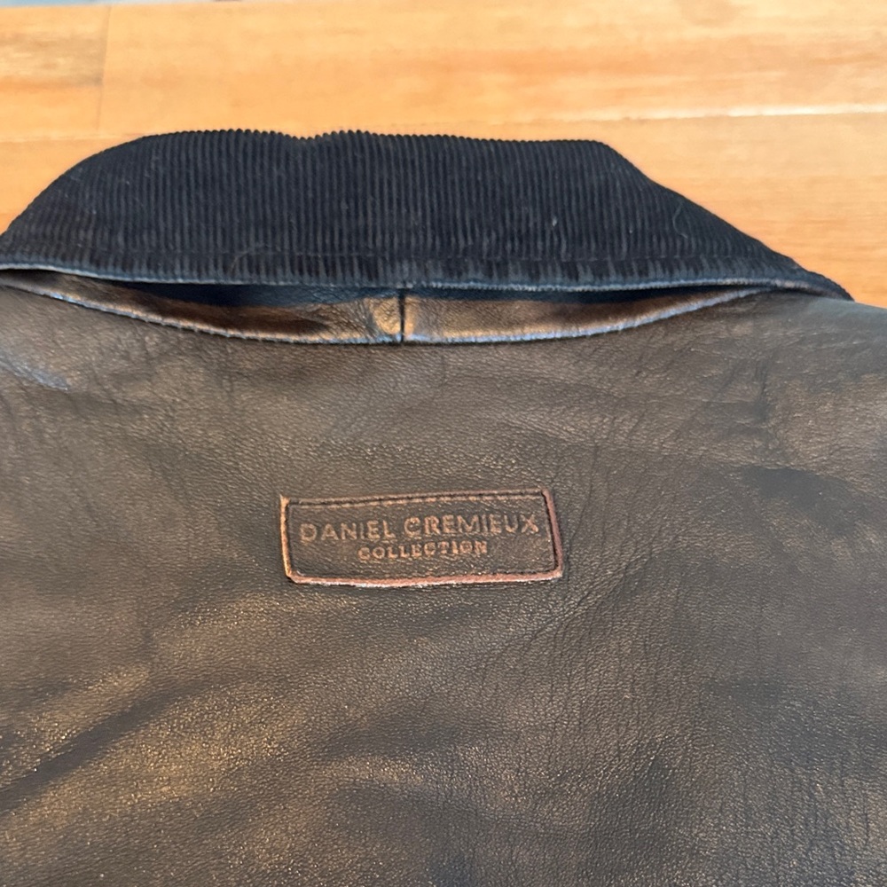 Daniel Cremieux Dark Brown Leather Field Jacket 100% Genuine Lambskin. - Picture 8 of 10